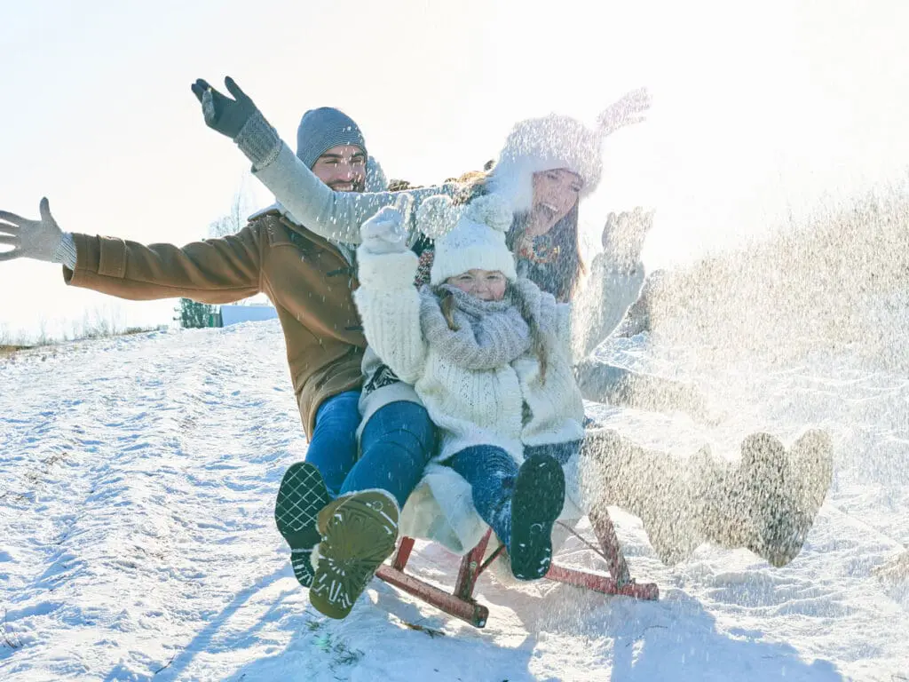 Rodeln im Winterurlaub